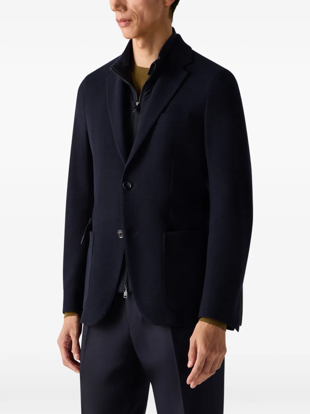 Zegna Blazer met klepzak Blauw
