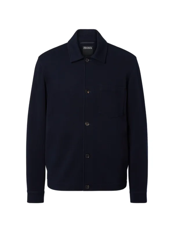 Zegna Pocket Overshirt in Blue