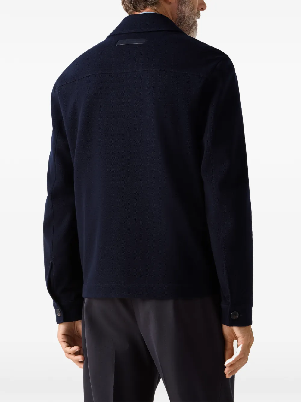 Zegna Shirtjack met zakken Blauw
