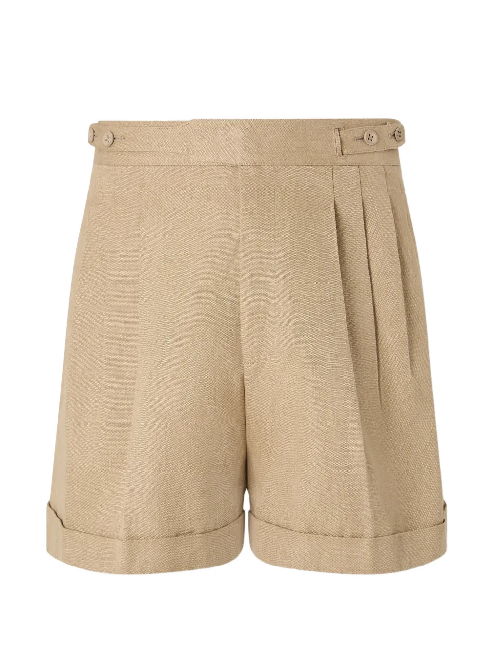 Zegna pleated linen shorts - Toni neutri