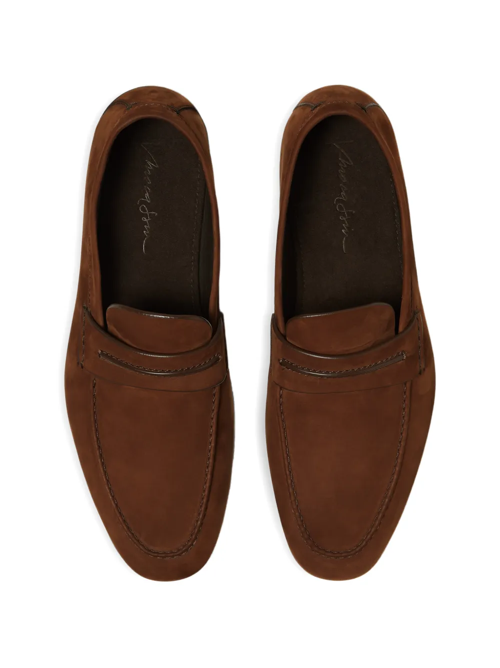 Zegna Leren loafers Bruin