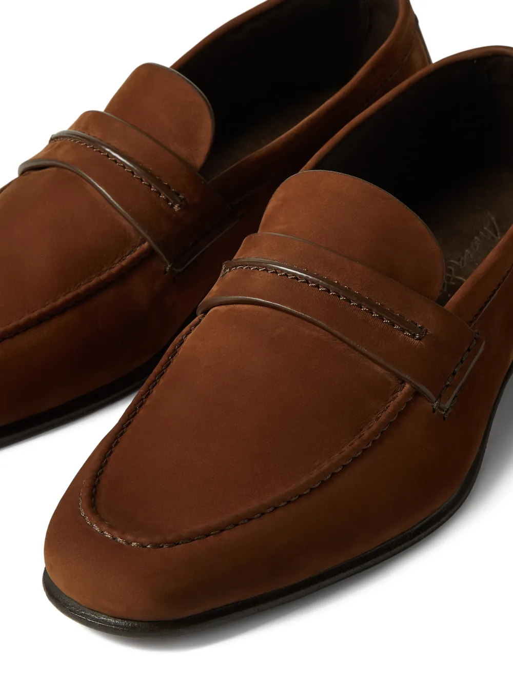 Zegna Leren loafers Bruin