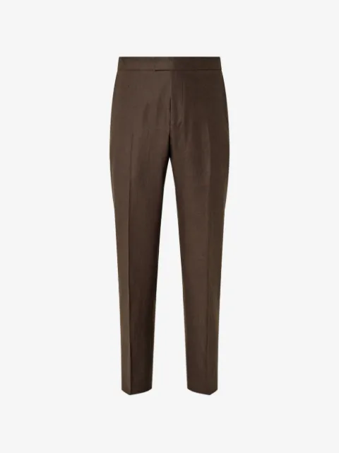 Zegna pantalon boutonné à taille élastiquée