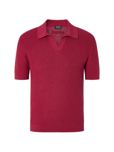 Zegna playera tipo polo texturizada