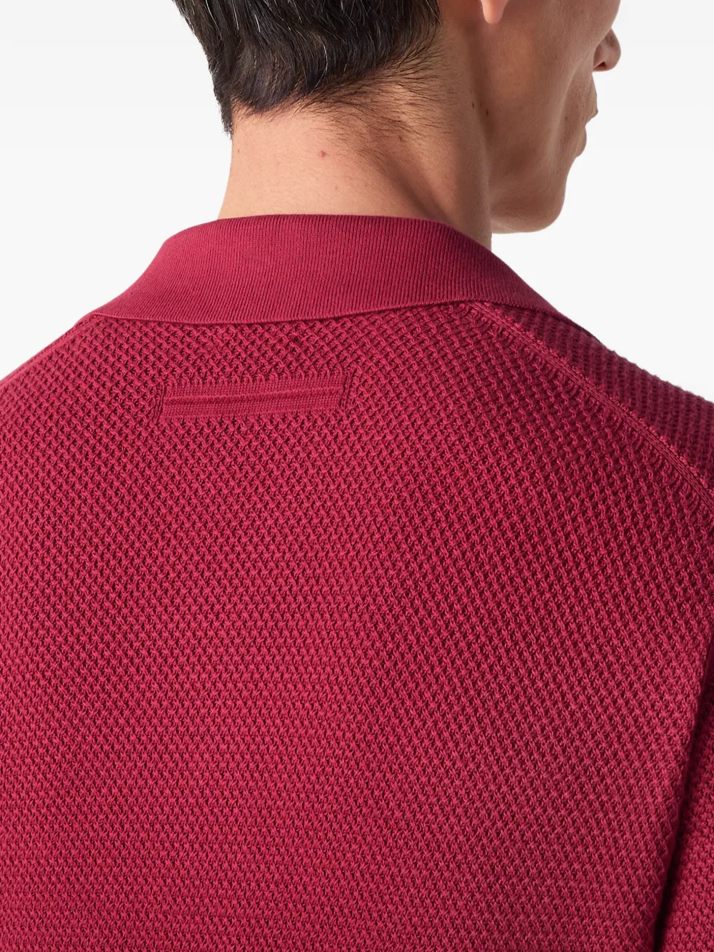 Zegna Poloshirt met textuur Rood