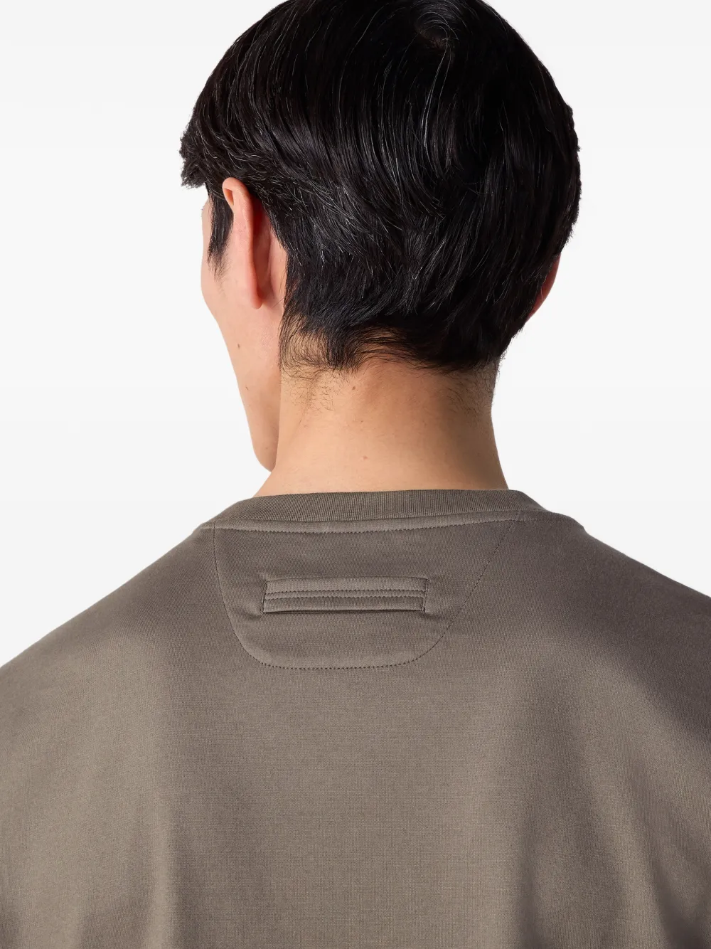 Zegna Donkergrijs bruin katoenen T-shirt