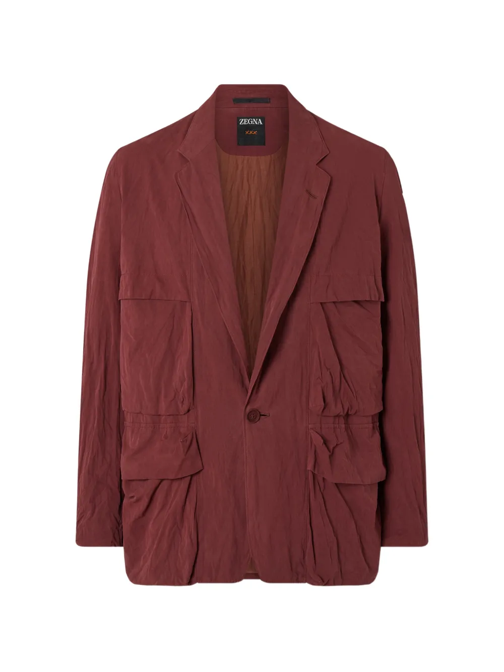 Zegna flap-pocket cotton jacket - Rosso