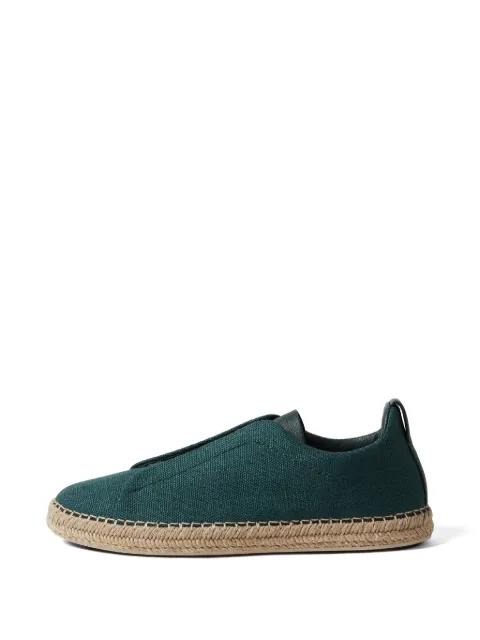 Zegna Triple Stitch™ Espadrilles aus Leinengemisch