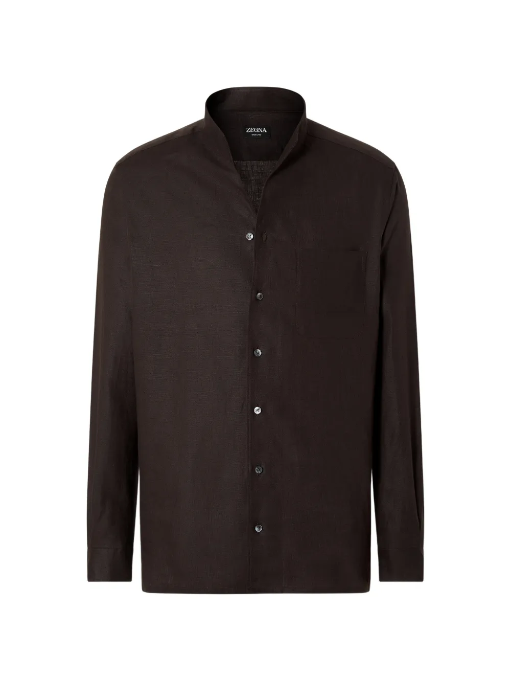 Zegna Camicia Oasi Lino - Marrone
