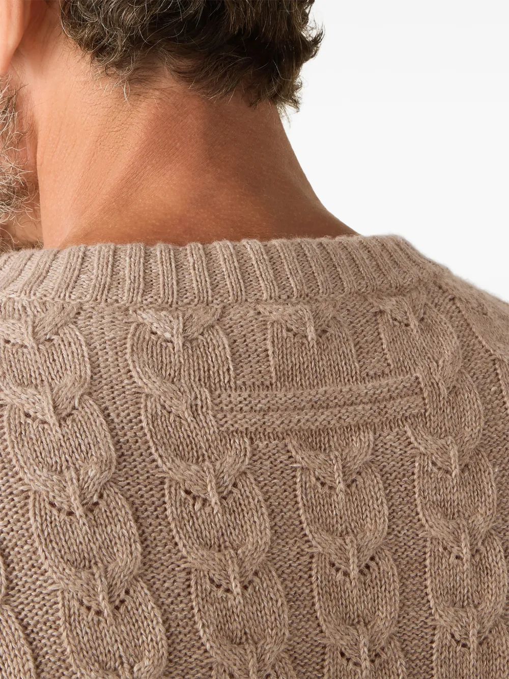Zegna Trui met ronde hals Beige