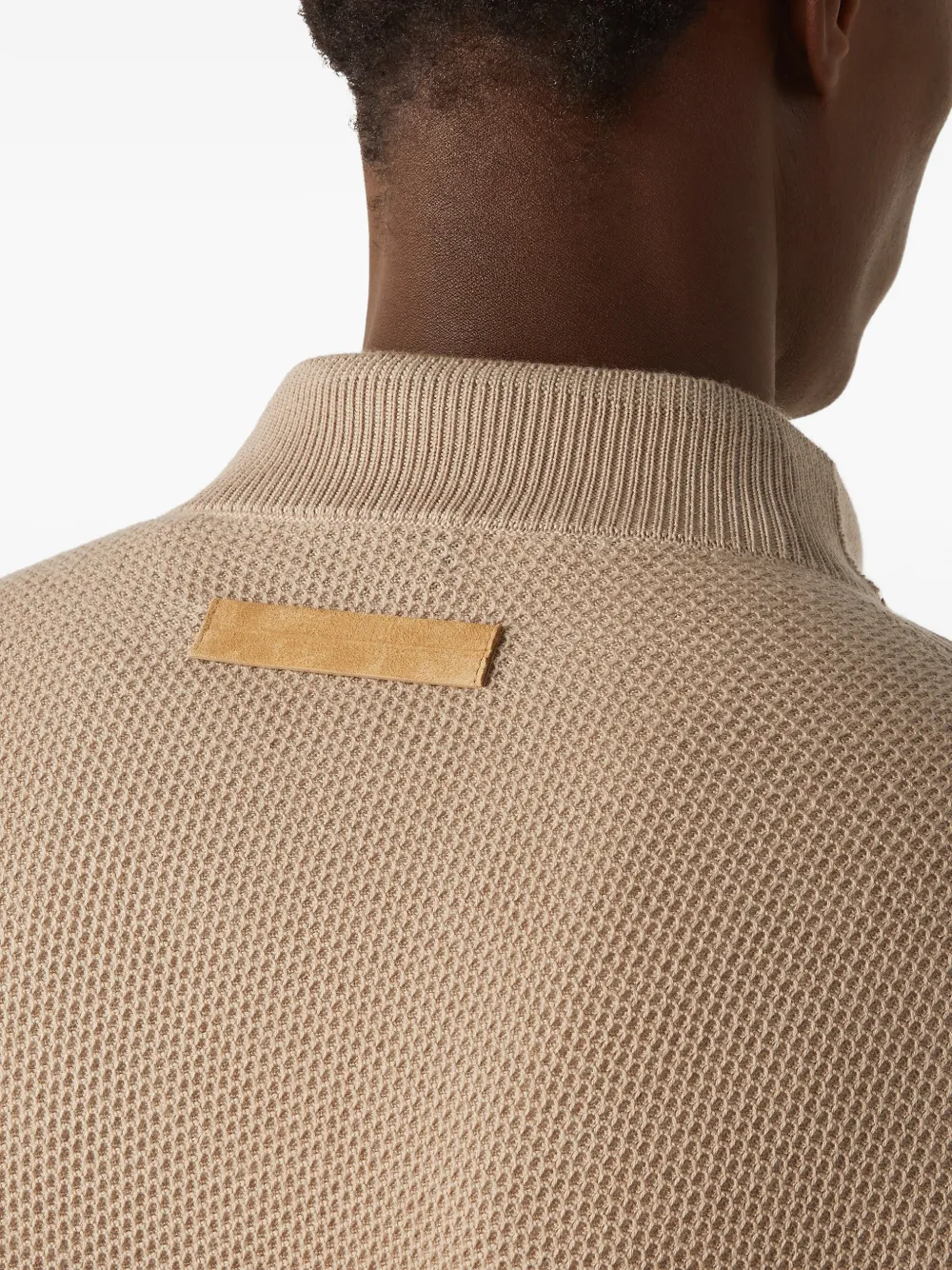 Zegna Bomberjack met vlakken Beige