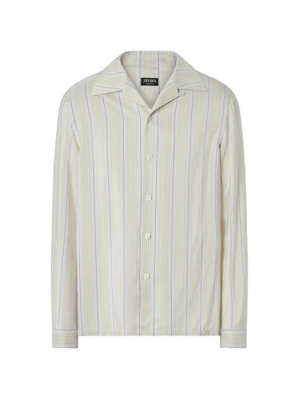 Zegna Camicia a righe in seta - Toni neutri
