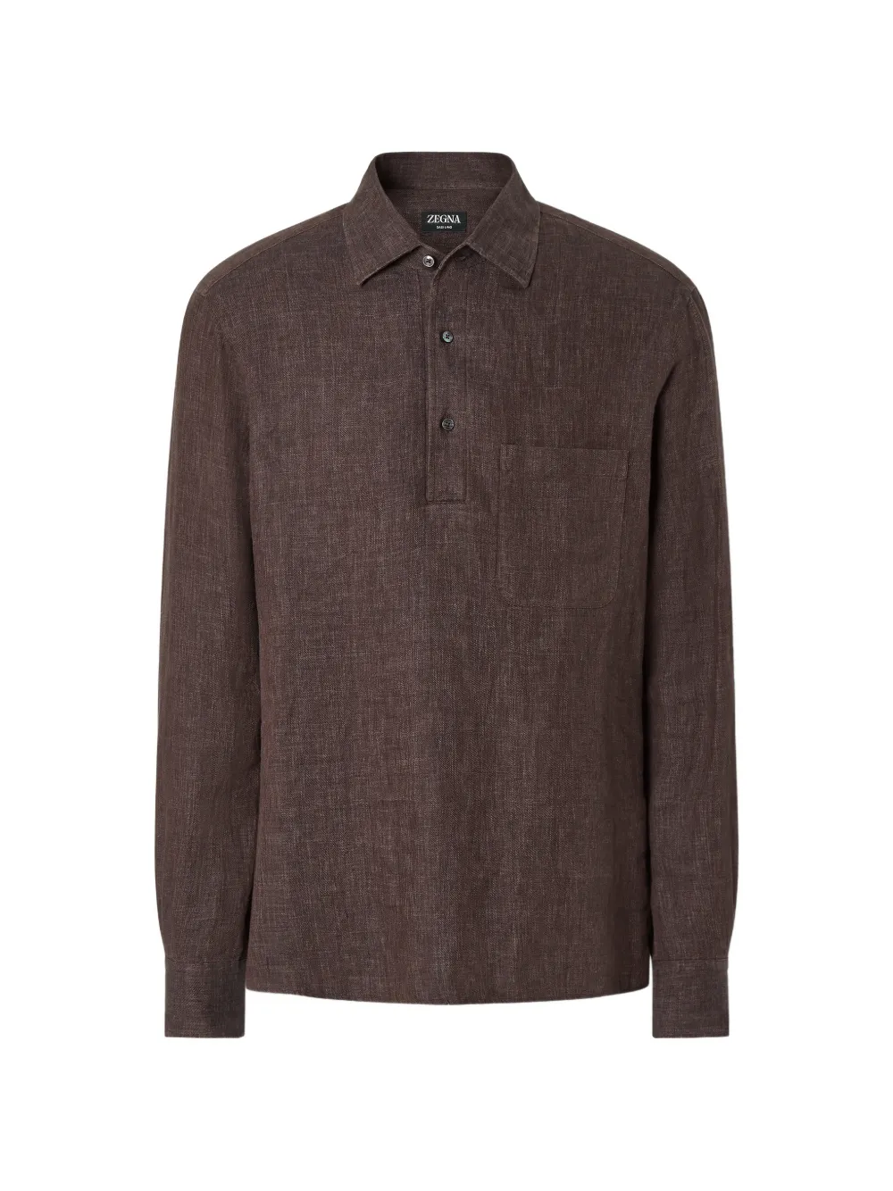Zegna Polo Oasi in lino - Marrone