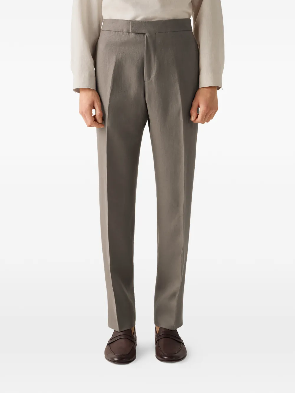 Zegna Oasi lino broek Grijs