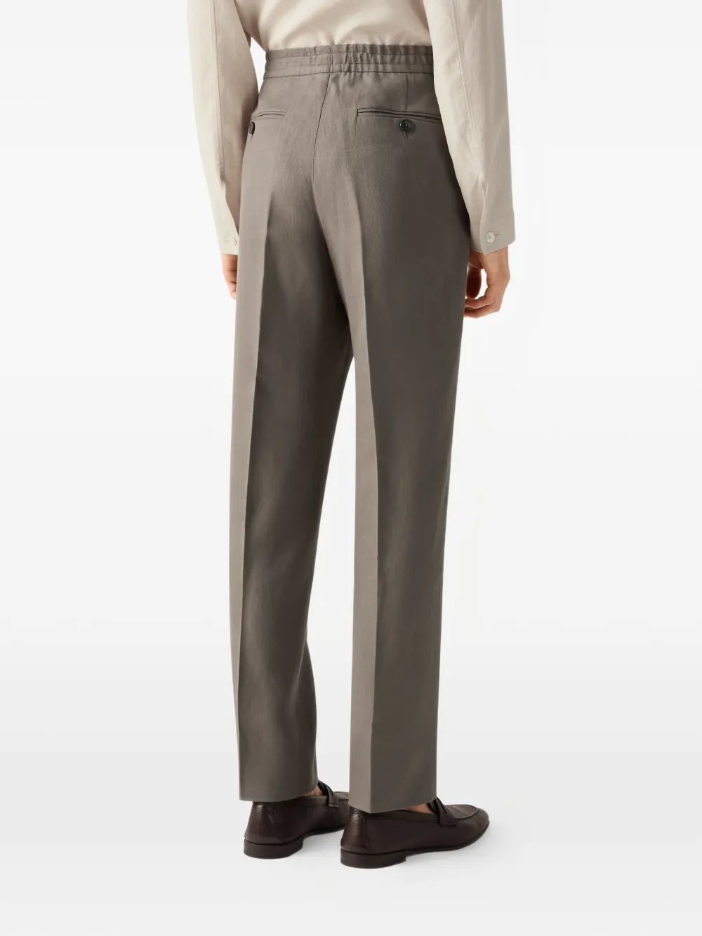 Zegna Oasi lino broek Grijs