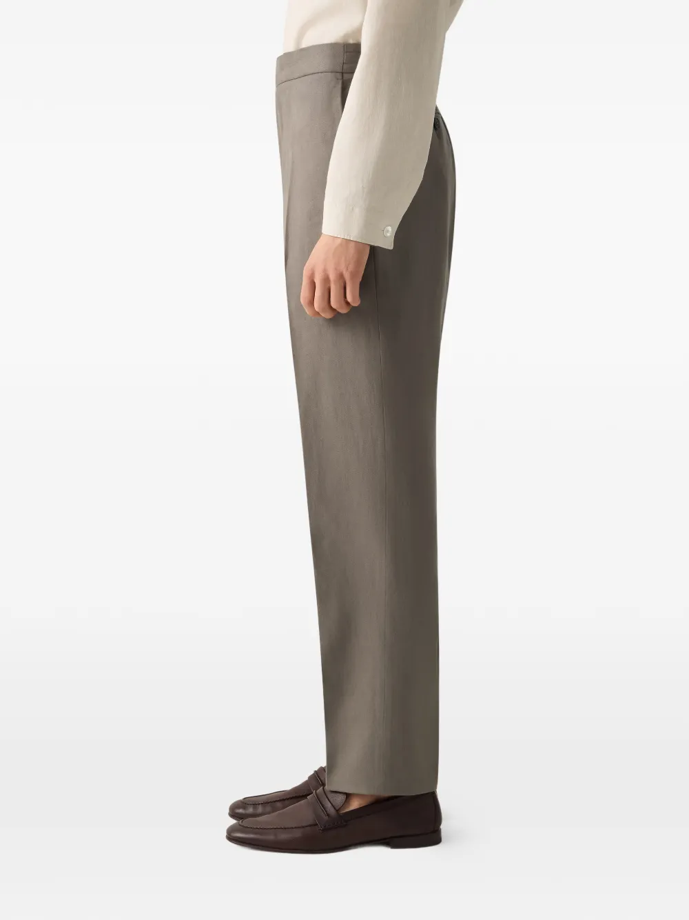 Zegna Oasi lino broek Grijs