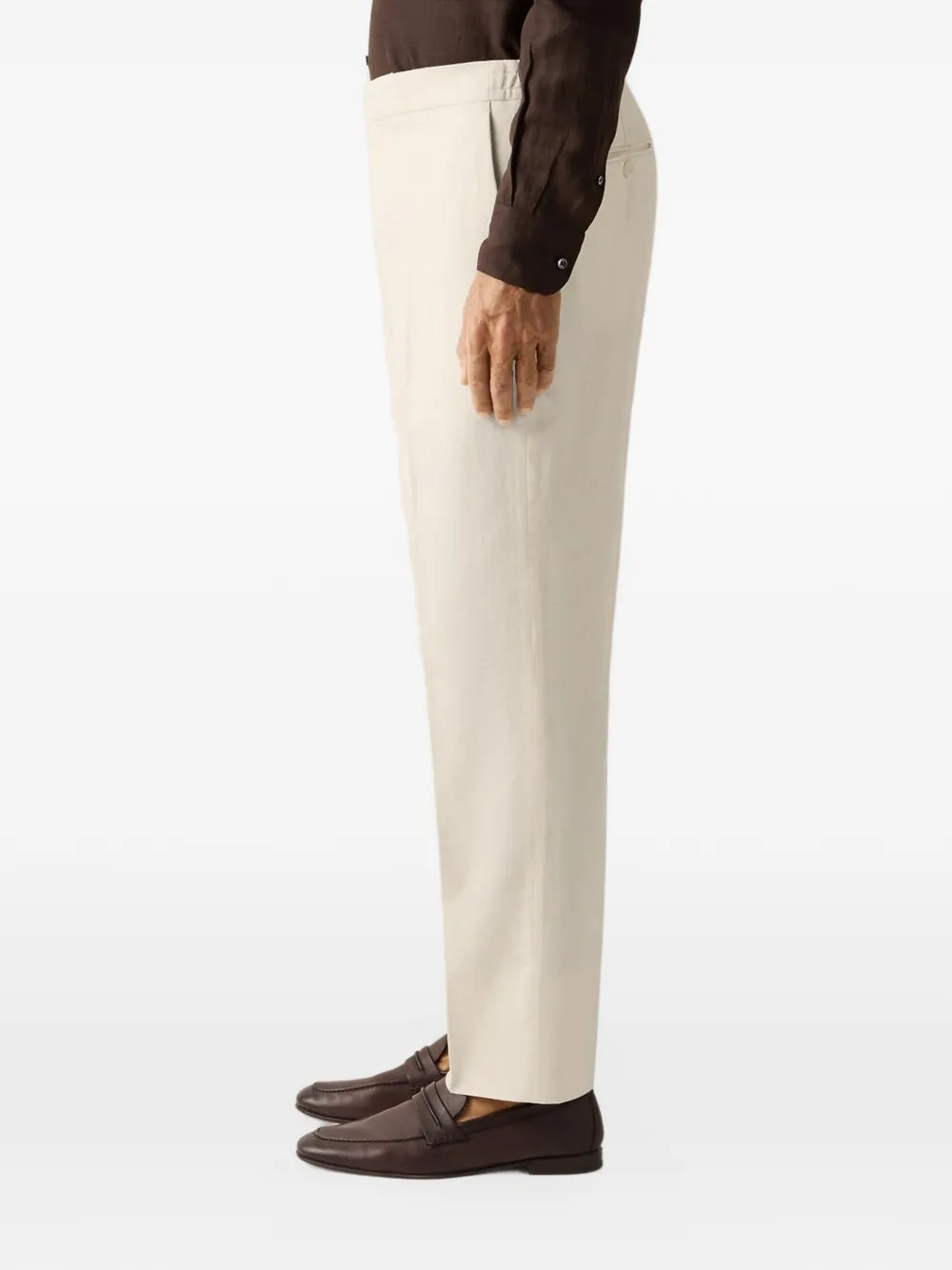 Zegna oasi lino trousers - Grey
