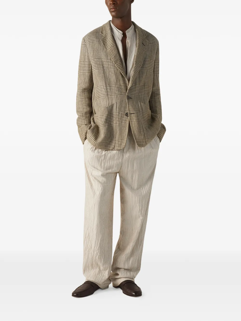 Zegna Gestreept overhemd Wit
