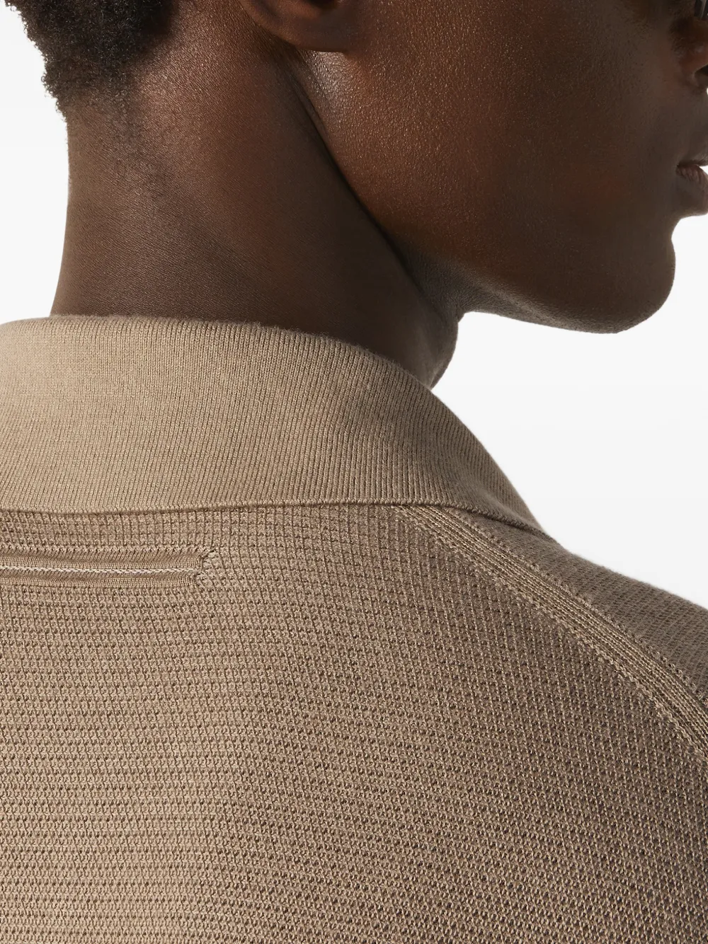 Zegna T-shirt met polokraag Beige