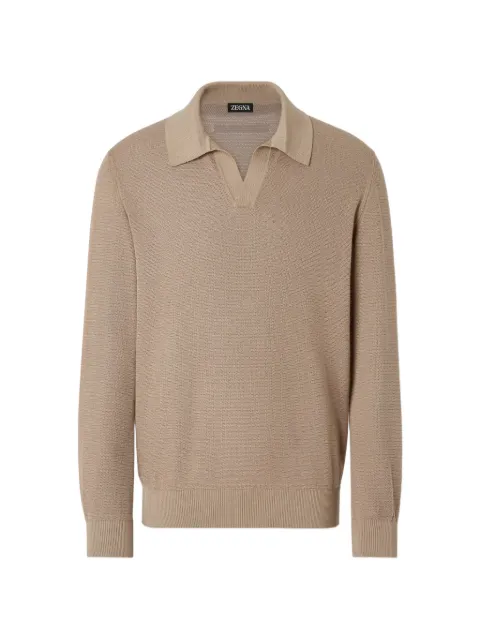 Zegna polo-collar T-shirt