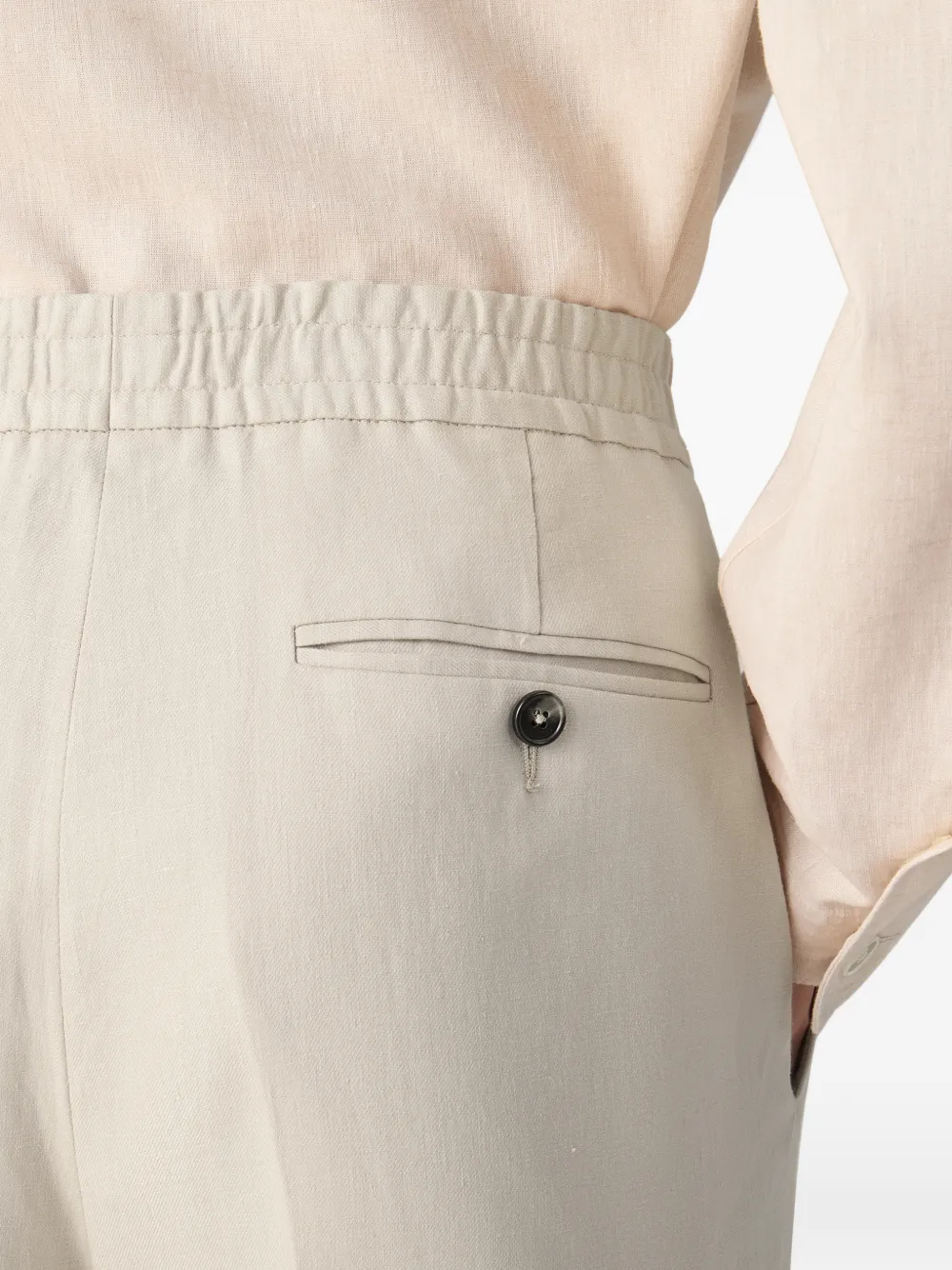 Zegna Broek met elastische taille Beige