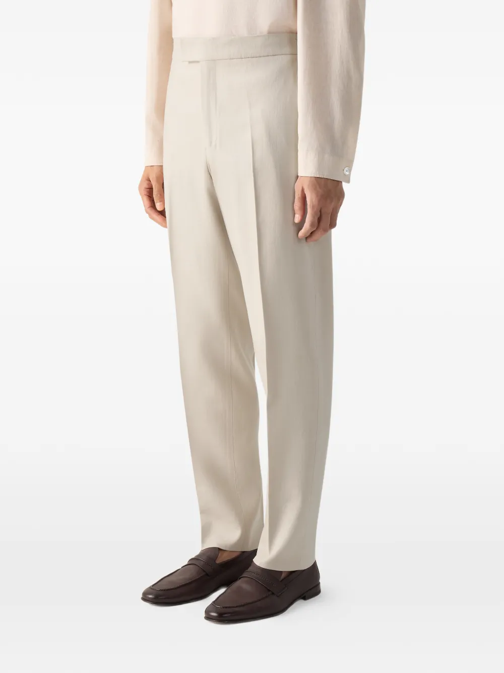 Zegna Broek met elastische taille Beige