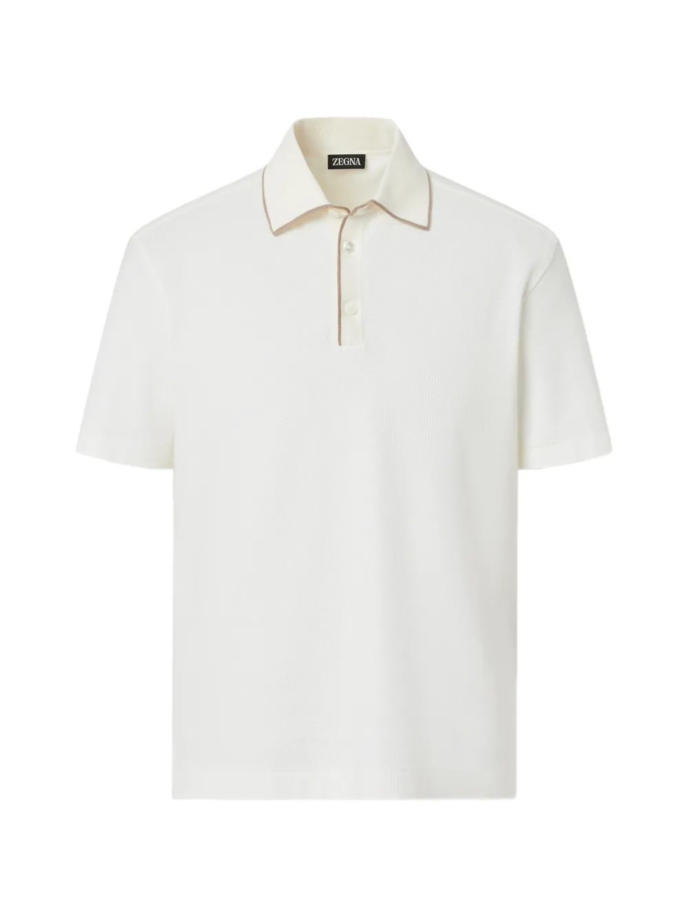 Zegna Strukturiertes Poloshirt - Nude