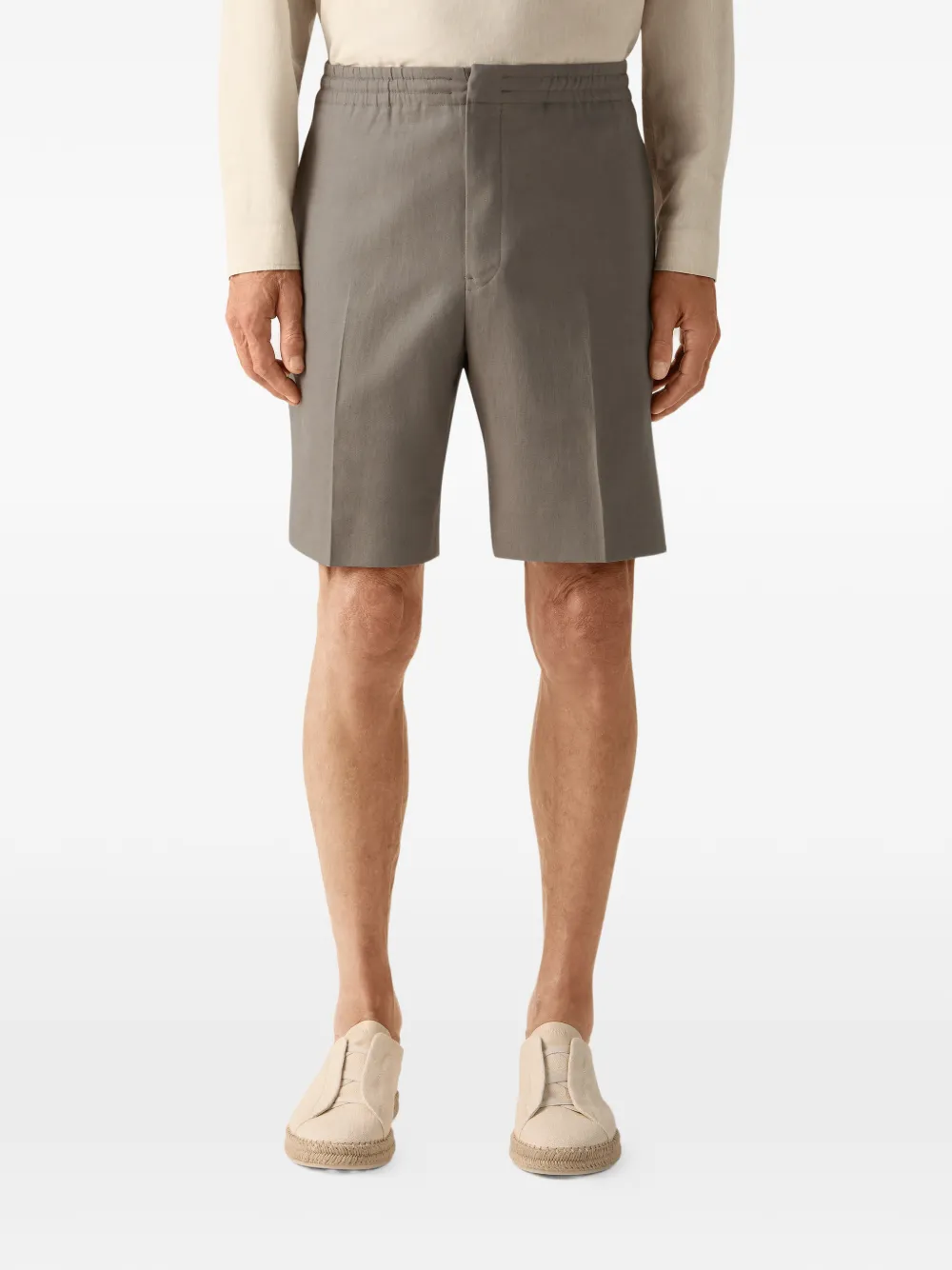Zegna Oasi Lino shorts Grijs