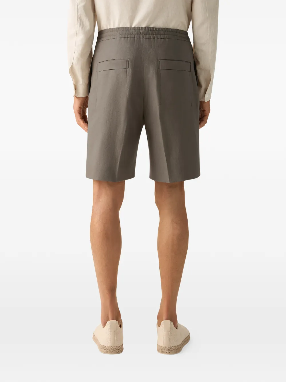 Zegna Oasi Lino shorts Grijs