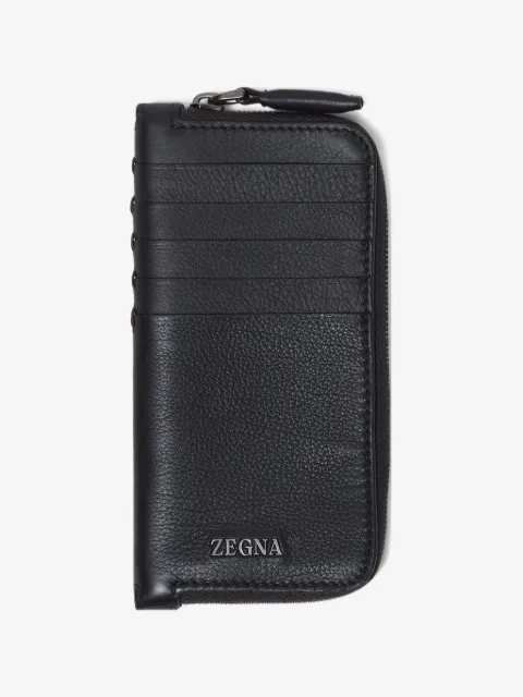 Zegna leather card case