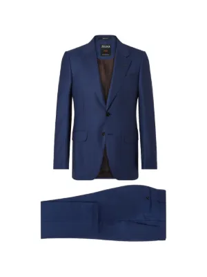 ZEGNAプレミアムカシミヤ　100パーセント　サイズ48 Zegna カシミアスーツ | ブルー | FARFETCH JP