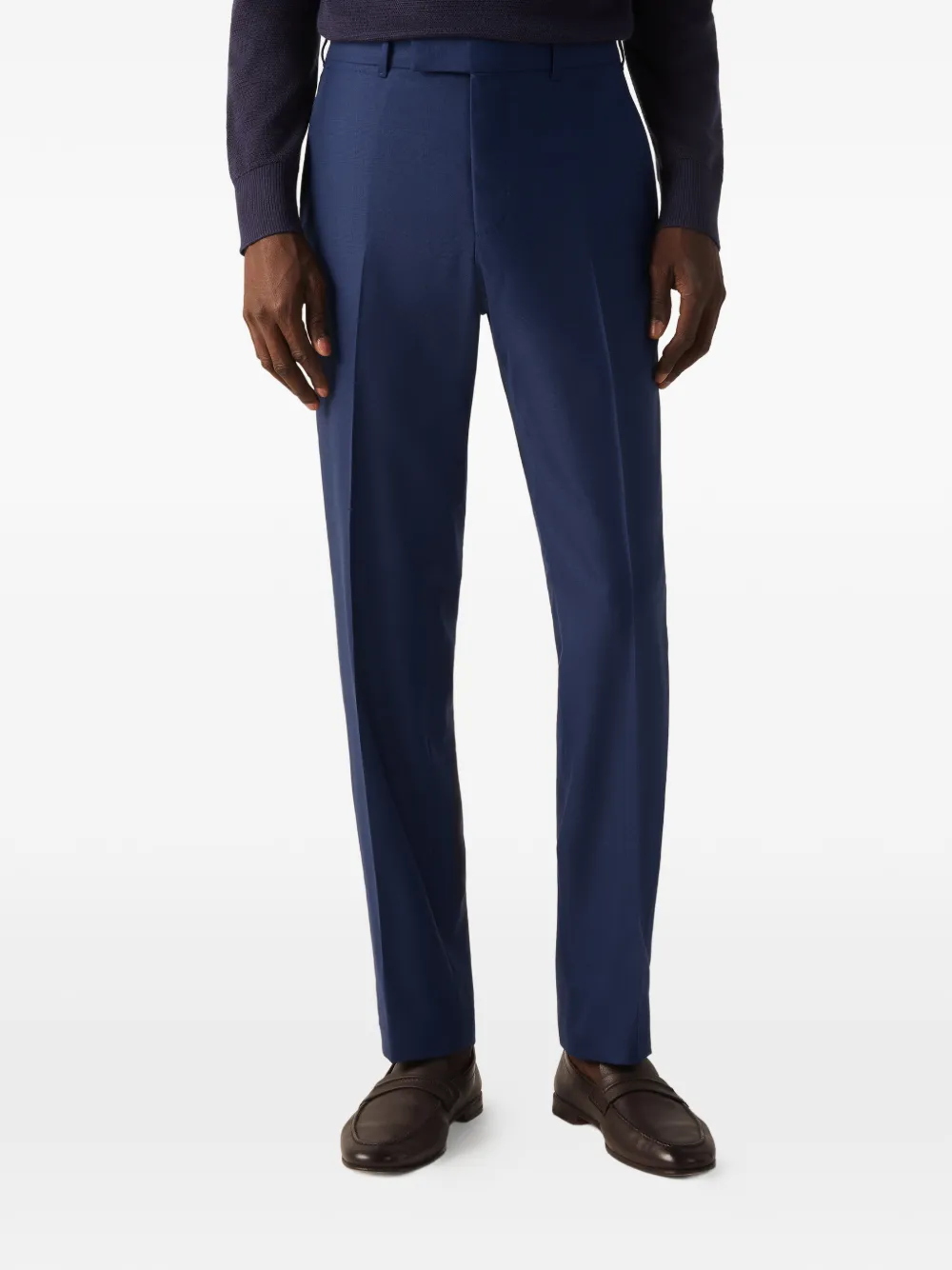Zegna Centoventimila geruit wollen pak Blauw