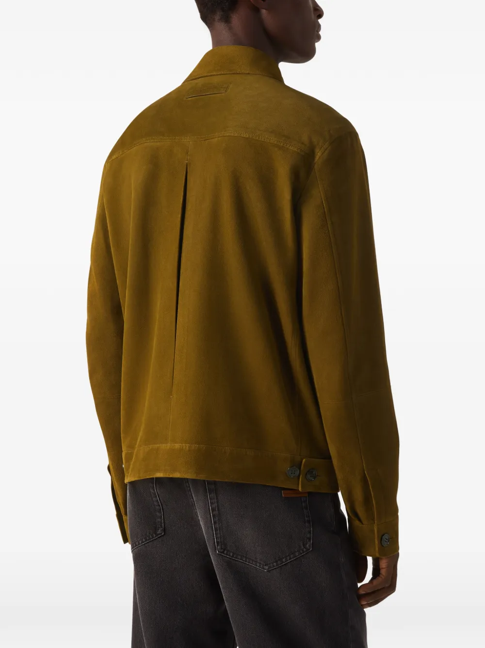Zegna Jack met borstzak Bruin