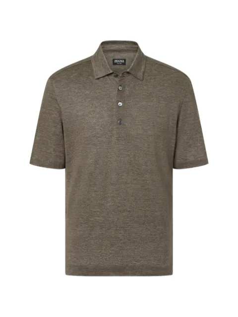 Zegna oasi lino polo shirt