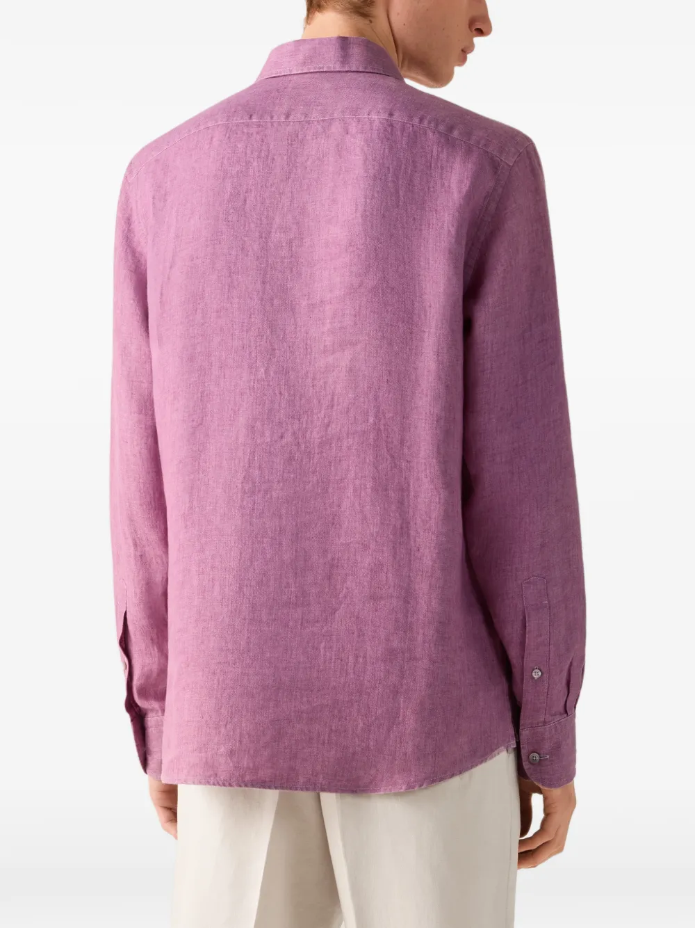 Zegna Overhemd met borstzak Paars