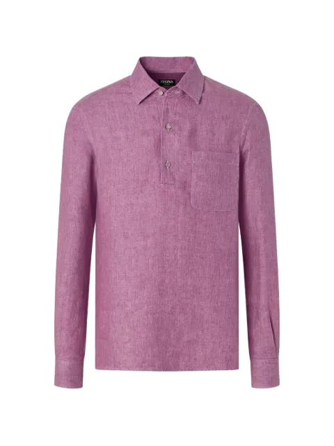 Zegna Oasi Lino pocket shirt