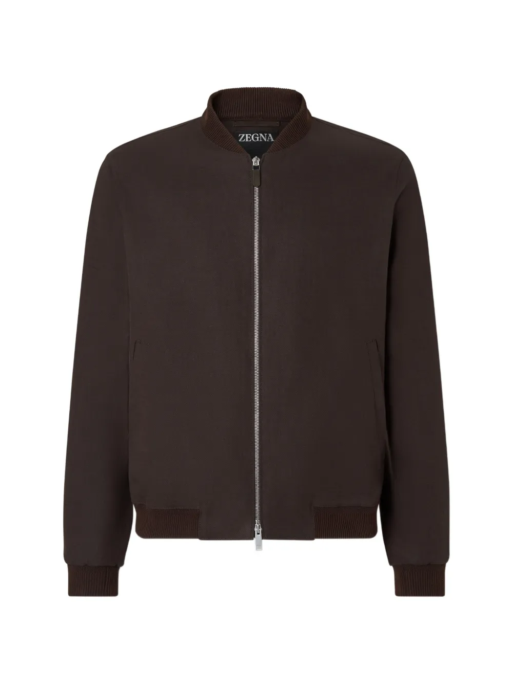 Zegna Bomber Oasi Lino - Marrone