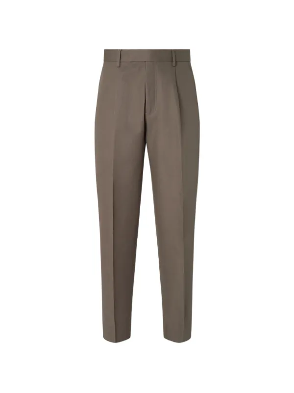Zegna Cotton and Linen Trousers in Grey