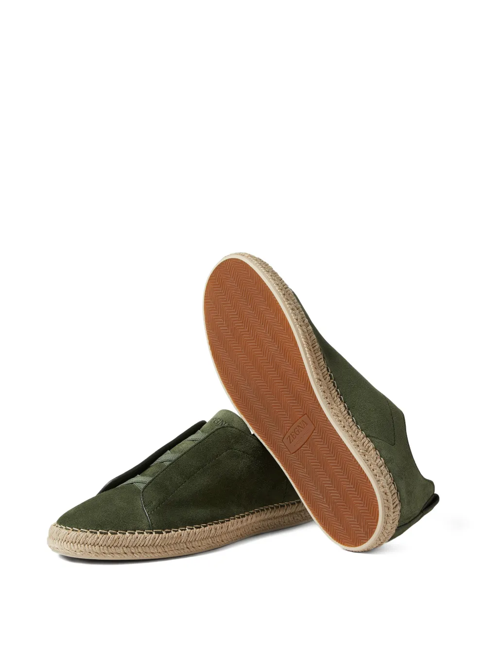 Zegna Suède espadrilles Groen