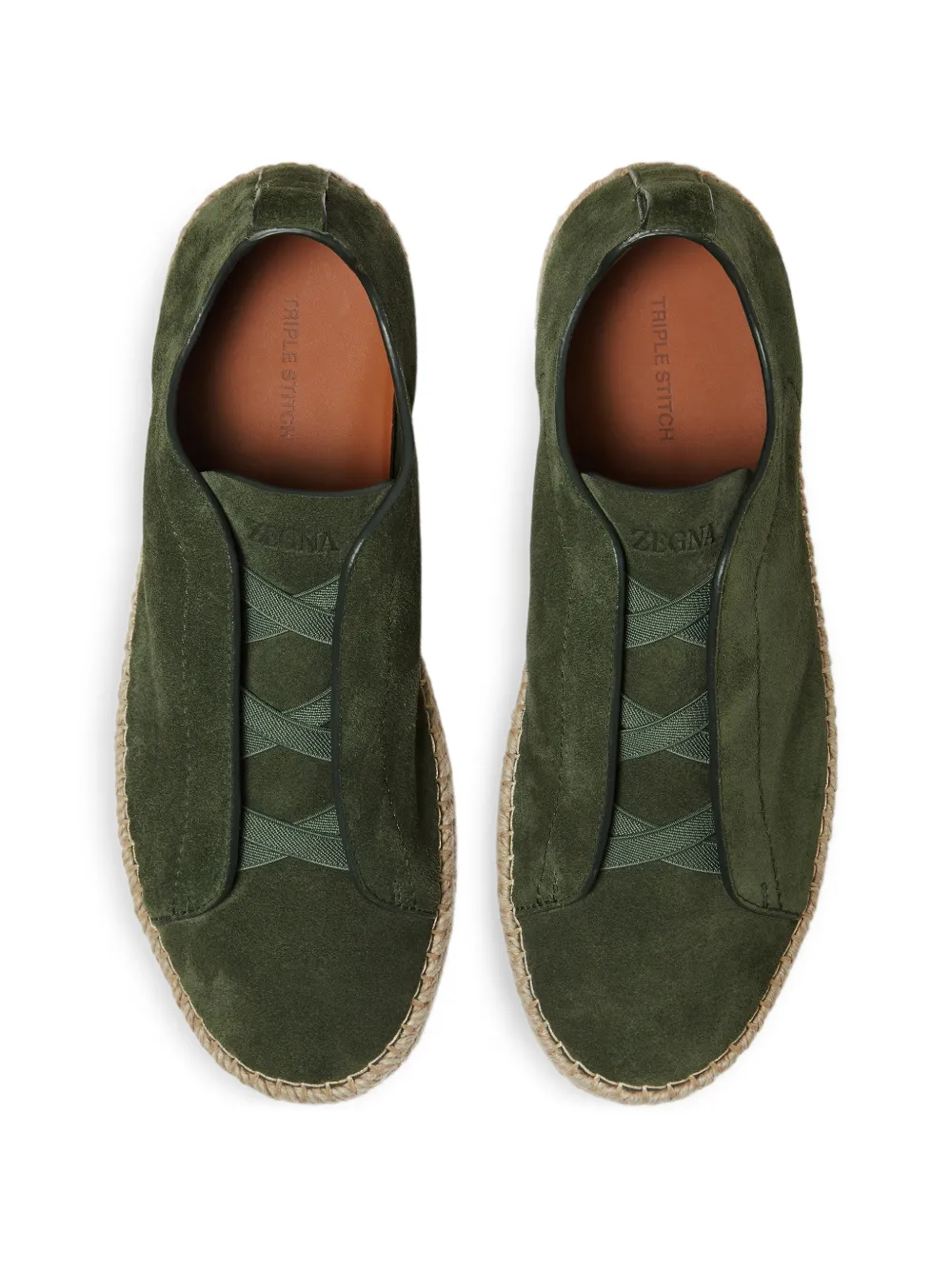 Zegna Suède espadrilles Groen