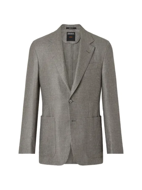 Zegna chamarra con solapa de muesca y motivo