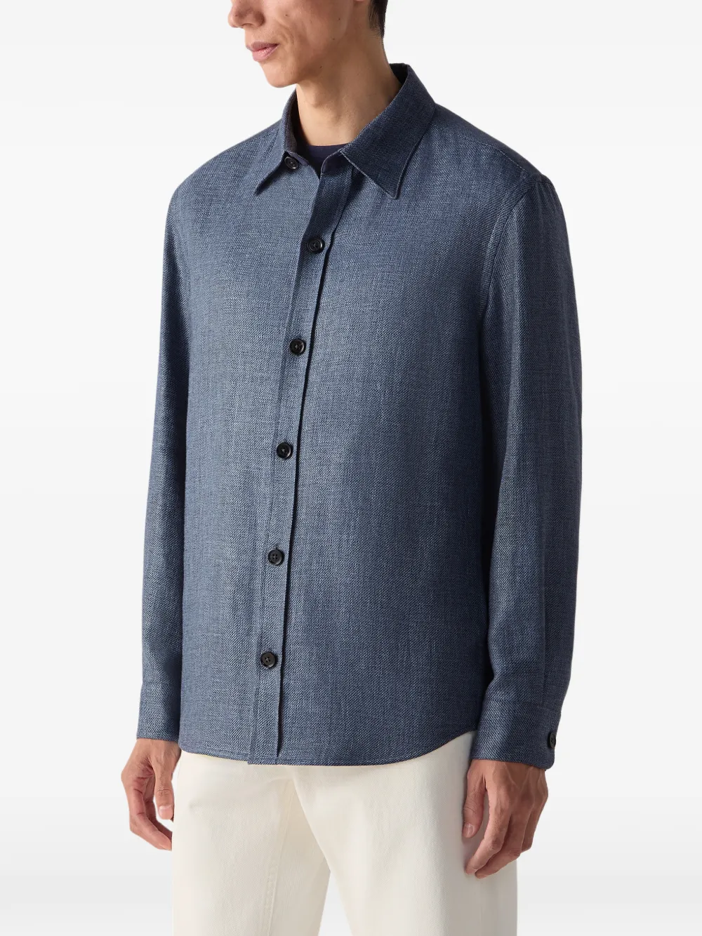 Zegna Shirtjack met knopen Blauw