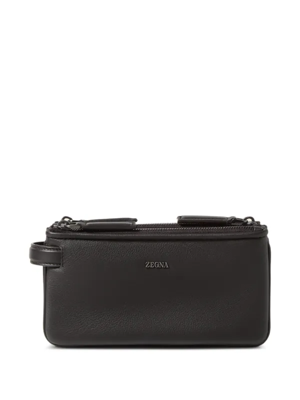 Zegna Secondskin Pouch in Brown
