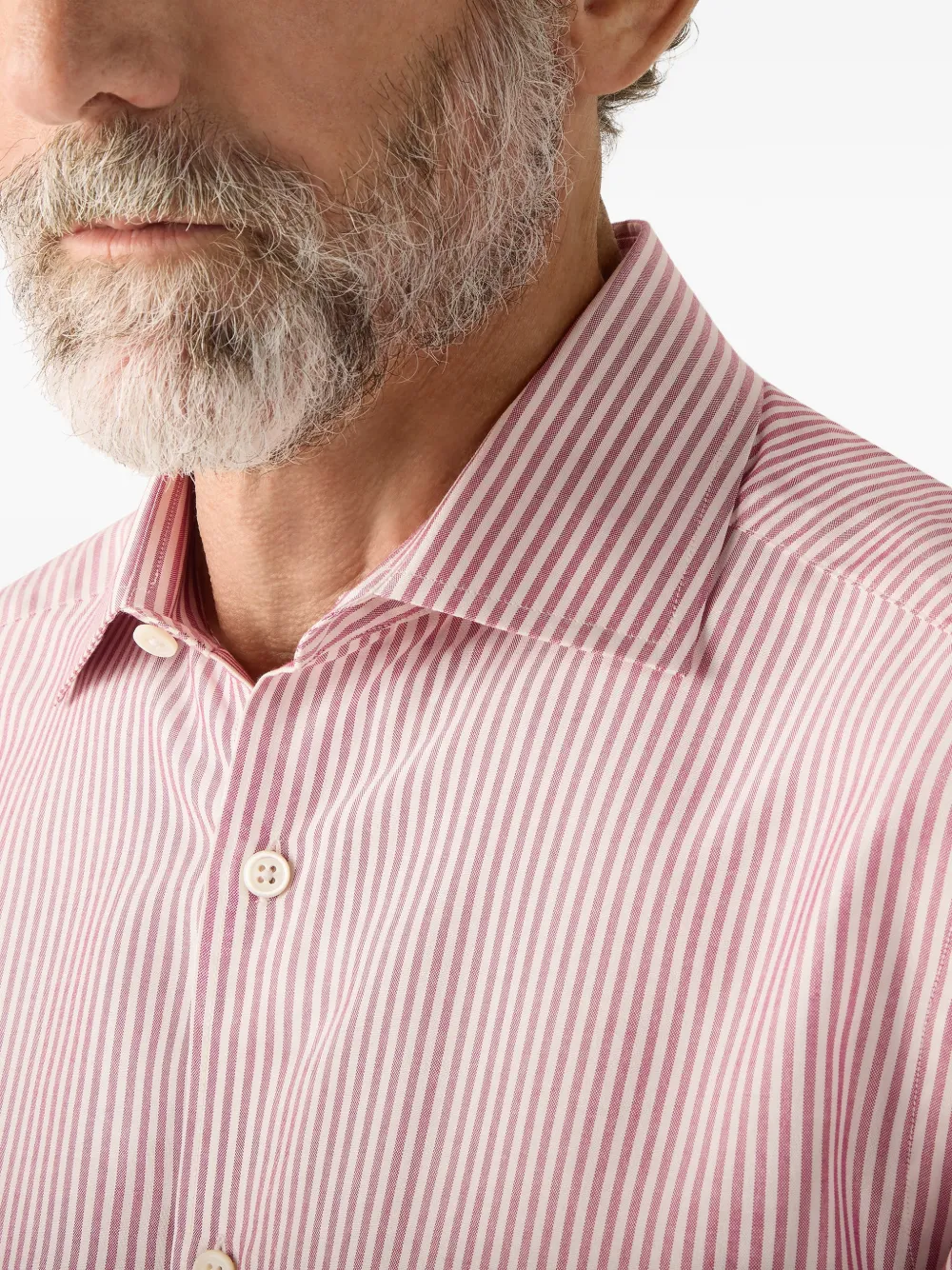 Zegna Gestreept overhemd Rood