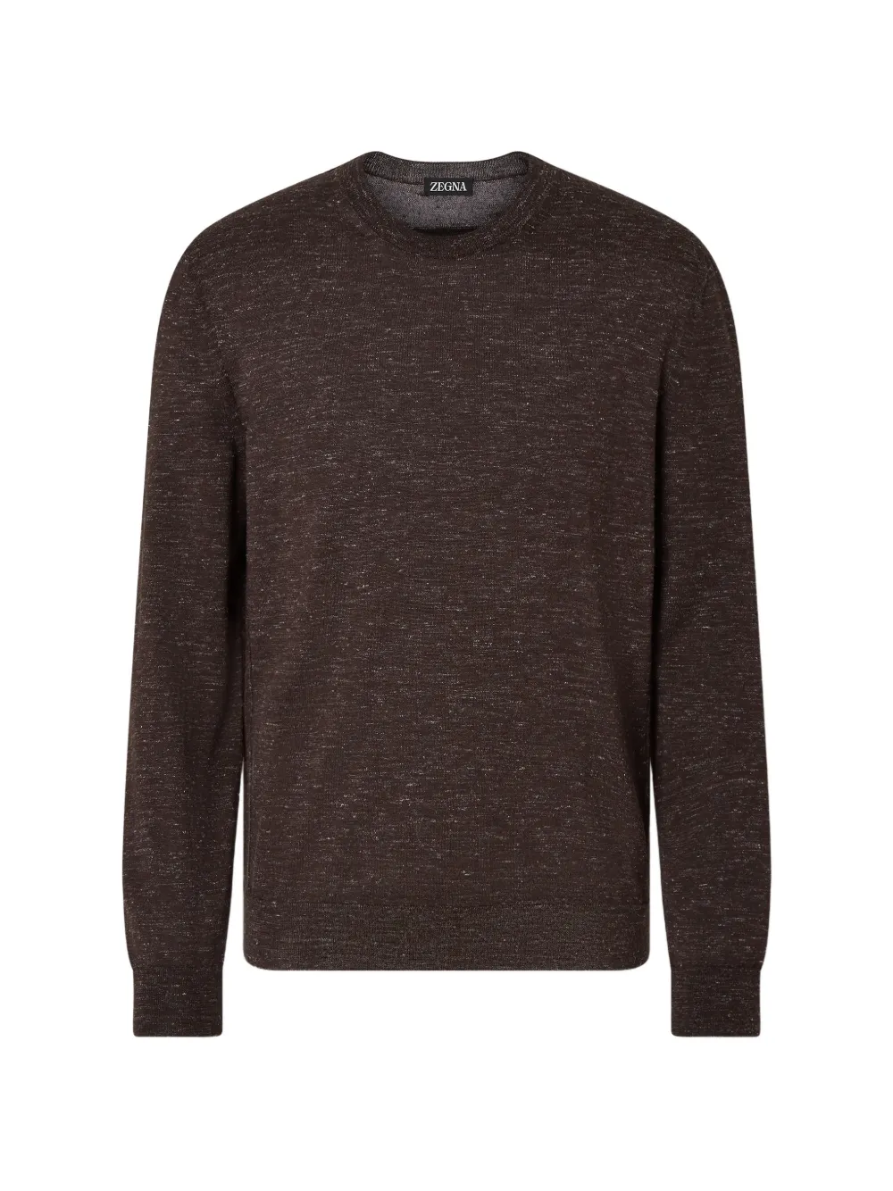 Zegna Maglione Oasi Mélage girocollo - Marrone