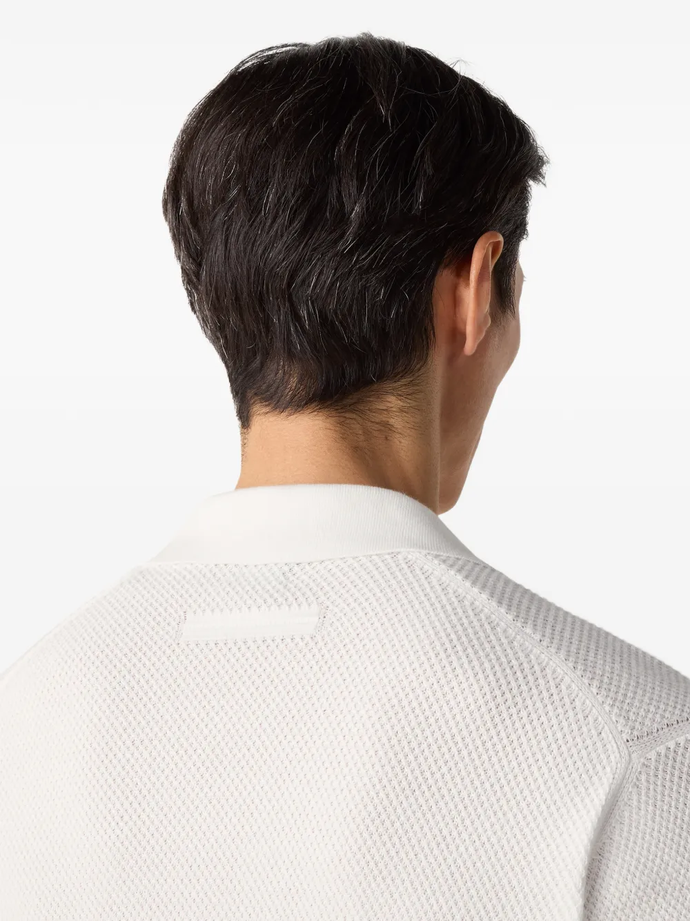 Zegna Oasi katoenen poloshirt met V-hals Wit