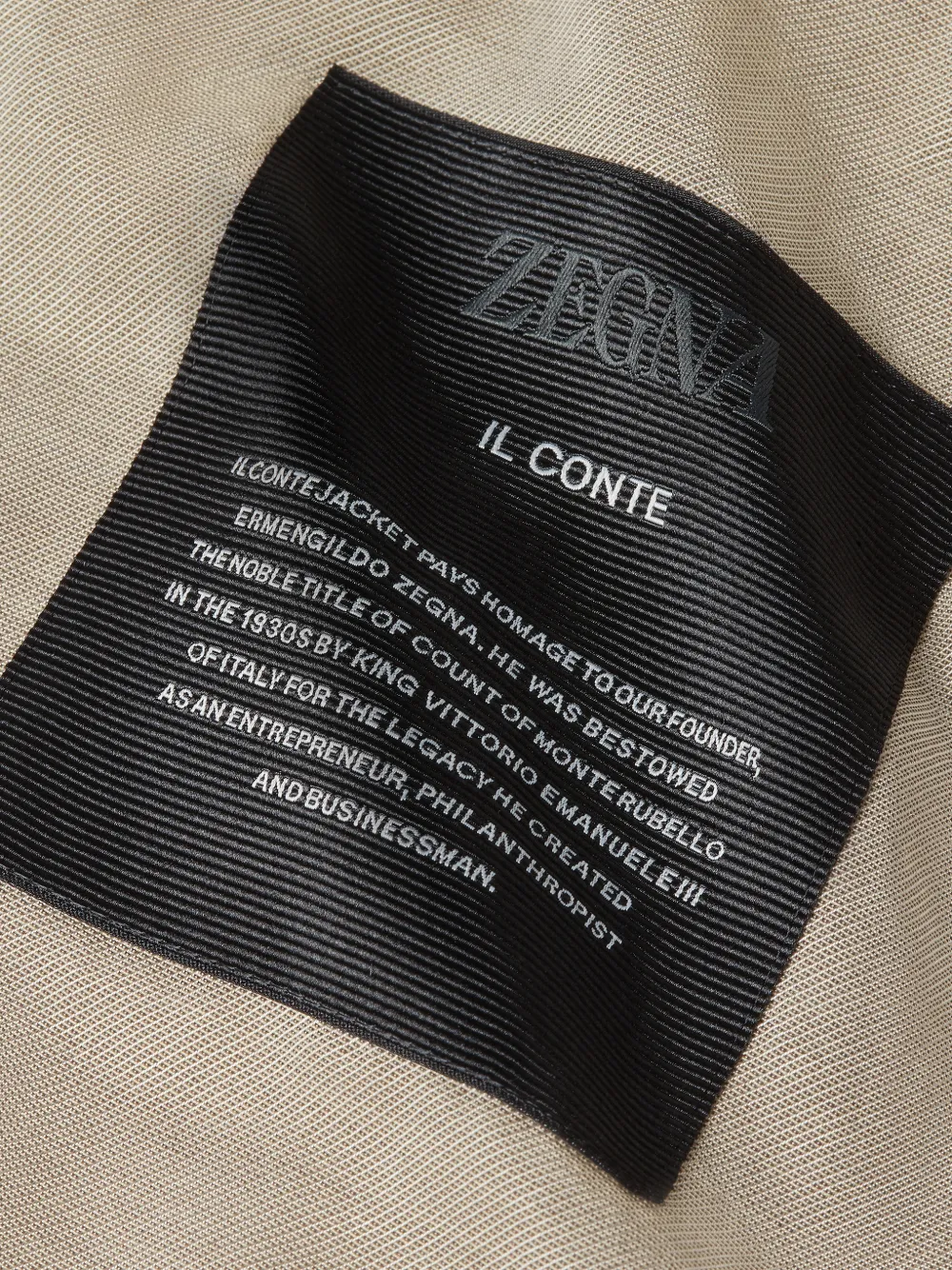 Zegna Il Conte Oasi linnen jack Beige