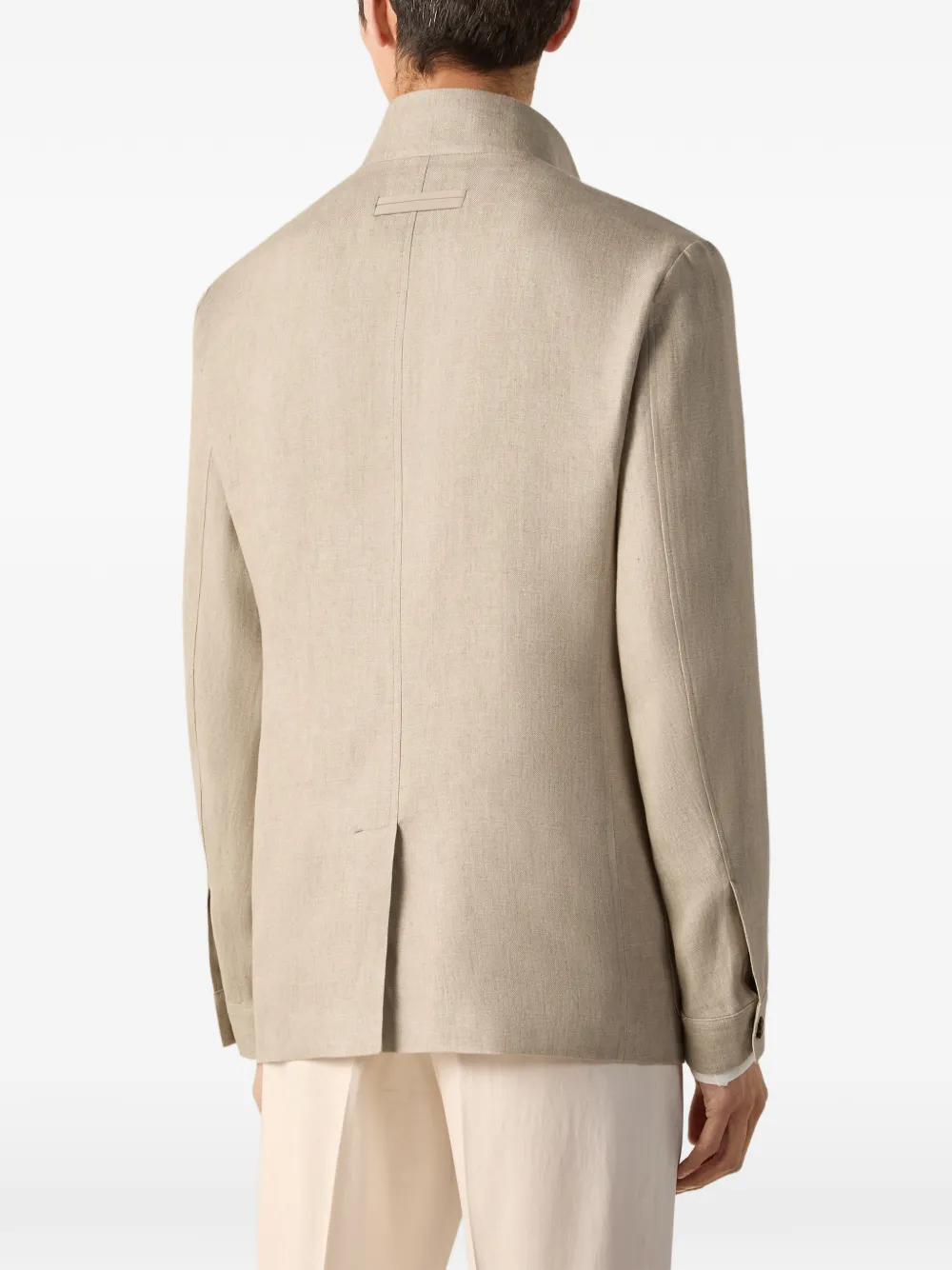 Zegna Il Conte Oasi linnen jack Beige
