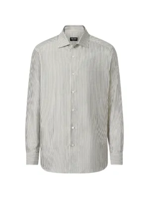 Zegna ストライプ コットンシャツ | ホワイト | FARFETCH JP