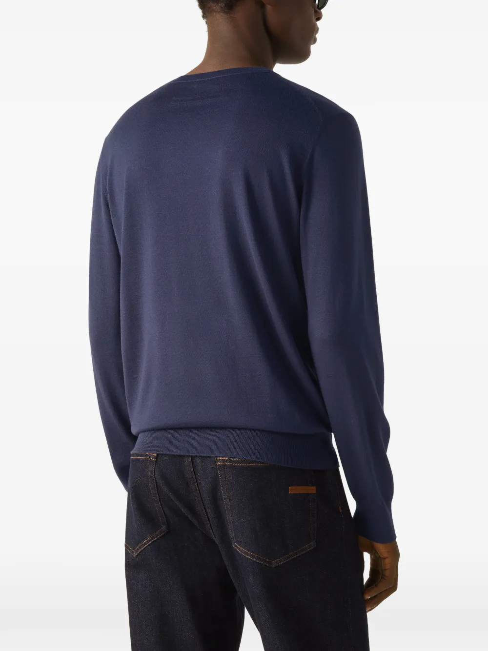 Zegna Trui met ronde hals Blauw